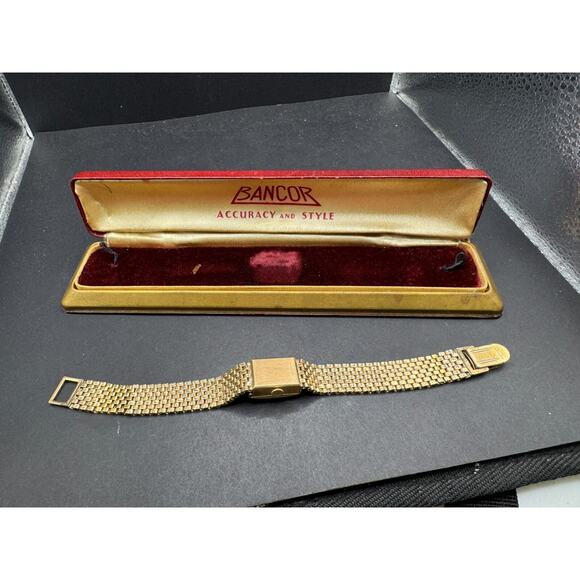 Vtg Bancor Hidden Watch 10K Rolled Gold Plate Back 12K Gold Filled Band w/ Box - Picture 12 of 14